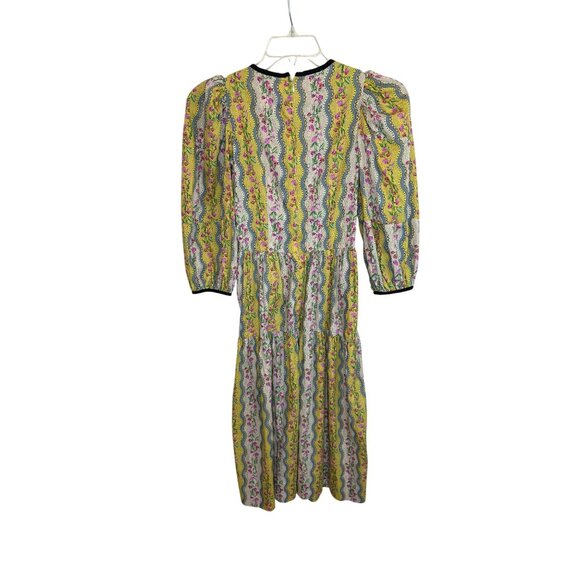 Cath Kidston London Sweet Pea Striped Soft Waisted Dress - Size 2 - Picture 4 of 11